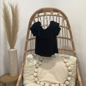 Old Navy Black Off The Shoulder Top